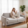 image:imageFrienda 4 Pack 2 x 18 x 18 Upholstery High Density Foam Cushion White  Replacement Square Cut to Size Foam Padding Seat Couch for Patio Furniture Commercial Dinning Benches Padding DIY ProjectsWhite