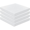 image:imageFrienda 4 Pack 2 x 18 x 18 Upholstery High Density Foam Cushion White  Replacement Square Cut to Size Foam Padding Seat Couch for Patio Furniture Commercial Dinning Benches Padding DIY ProjectsWhite