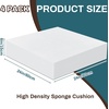 image:imageFrienda 4 Pack 2 x 18 x 18 Upholstery High Density Foam Cushion White  Replacement Square Cut to Size Foam Padding Seat Couch for Patio Furniture Commercial Dinning Benches Padding DIY ProjectsWhite