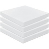 image:imageFrienda 4 Pack 2 x 18 x 18 Upholstery High Density Foam Cushion White  Replacement Square Cut to Size Foam Padding Seat Couch for Patio Furniture Commercial Dinning Benches Padding DIY ProjectsWhite