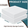 image:imageFrienda 4 Pack 2 x 18 x 18 Upholstery High Density Foam Cushion White  Replacement Square Cut to Size Foam Padding Seat Couch for Patio Furniture Commercial Dinning Benches Padding DIY ProjectsWhite