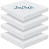 image:imageFrienda 4 Pack 2 x 18 x 18 Upholstery High Density Foam Cushion White  Replacement Square Cut to Size Foam Padding Seat Couch for Patio Furniture Commercial Dinning Benches Padding DIY ProjectsWhite