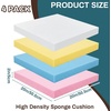 image:imageFrienda 4 Pack 2 x 18 x 18 Upholstery High Density Foam Cushion White  Replacement Square Cut to Size Foam Padding Seat Couch for Patio Furniture Commercial Dinning Benches Padding DIY Projects4 Color