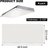 image:imageFrienda 4 Pcs Fluorescent Light Covers for Ceiling Lights Classroom Light Filters Lighting Panel Acrylic Cover Clear Prismatic for Office Hospital Kitchen Home Decor225 x 465 x 012225 x 465 x 012