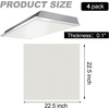 image:imageFrienda 4 Pcs Fluorescent Light Covers for Ceiling Lights Classroom Light Filters Lighting Panel Acrylic Cover Clear Prismatic for Office Hospital Kitchen Home Decor225 x 465 x 012225 x 225 x 01