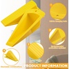 image:imageFrienda 4 Pcs Heavy Duty Rubber Door Stops Wedge StackableBlue  Jumbo 2 Tall TPR Wedge for Carpet Hardwood Concrete Tile Nonslip Stopper Design Stackable for Hotels Homes OfficesYellow