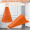 image:imageFrienda 4 Pcs Heavy Duty Rubber Door Stops Wedge StackableBlue  Jumbo 2 Tall TPR Wedge for Carpet Hardwood Concrete Tile Nonslip Stopper Design Stackable for Hotels Homes OfficesOrange