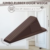 image:imageFrienda 4 Pcs Heavy Duty Rubber Door Stops Wedge StackableBlue  Jumbo 2 Tall TPR Wedge for Carpet Hardwood Concrete Tile Nonslip Stopper Design Stackable for Hotels Homes OfficesCoffee
