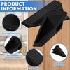 image:imageFrienda 4 Pcs Heavy Duty Rubber Door Stops Wedge StackableBlue  Jumbo 2 Tall TPR Wedge for Carpet Hardwood Concrete Tile Nonslip Stopper Design Stackable for Hotels Homes OfficesBlack