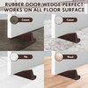 image:imageFrienda 4 Pcs Heavy Duty Rubber Door Stops Wedge StackableBlue  Jumbo 2 Tall TPR Wedge for Carpet Hardwood Concrete Tile Nonslip Stopper Design Stackable for Hotels Homes OfficesCoffee