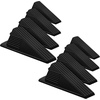 image:imageFrienda 4 Pcs Heavy Duty Rubber Door Stops Wedge StackableBlue  Jumbo 2 Tall TPR Wedge for Carpet Hardwood Concrete Tile Nonslip Stopper Design Stackable for Hotels Homes OfficesBlack