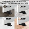 image:imageFrienda 4 Pcs Heavy Duty Rubber Door Stops Wedge StackableBlue  Jumbo 2 Tall TPR Wedge for Carpet Hardwood Concrete Tile Nonslip Stopper Design Stackable for Hotels Homes OfficesBlack