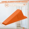 image:imageFrienda 4 Pcs Heavy Duty Rubber Door Stops Wedge StackableBlue  Jumbo 2 Tall TPR Wedge for Carpet Hardwood Concrete Tile Nonslip Stopper Design Stackable for Hotels Homes OfficesOrange