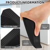 image:imageFrienda 4 Pcs Heavy Duty Rubber Door Stops Wedge StackableBlue  Jumbo 2 Tall TPR Wedge for Carpet Hardwood Concrete Tile Nonslip Stopper Design Stackable for Hotels Homes OfficesBlack