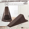 image:imageFrienda 4 Pcs Heavy Duty Rubber Door Stops Wedge StackableBlue  Jumbo 2 Tall TPR Wedge for Carpet Hardwood Concrete Tile Nonslip Stopper Design Stackable for Hotels Homes OfficesCoffee
