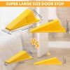 image:imageFrienda 4 Pcs Heavy Duty Rubber Door Stops Wedge StackableBlue  Jumbo 2 Tall TPR Wedge for Carpet Hardwood Concrete Tile Nonslip Stopper Design Stackable for Hotels Homes OfficesYellow