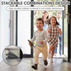 image:imageFrienda 4 Pcs Heavy Duty Rubber Door Stops Wedge StackableBlue  Jumbo 2 Tall TPR Wedge for Carpet Hardwood Concrete Tile Nonslip Stopper Design Stackable for Hotels Homes OfficesGray