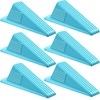 image:imageFrienda 4 Pcs Heavy Duty Rubber Door Stops Wedge StackableBlue  Jumbo 2 Tall TPR Wedge for Carpet Hardwood Concrete Tile Nonslip Stopper Design Stackable for Hotels Homes OfficesBlue