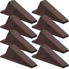 image:imageFrienda 4 Pcs Heavy Duty Rubber Door Stops Wedge StackableBlue  Jumbo 2 Tall TPR Wedge for Carpet Hardwood Concrete Tile Nonslip Stopper Design Stackable for Hotels Homes OfficesCoffee