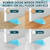 image:imageFrienda 4 Pcs Heavy Duty Rubber Door Stops Wedge StackableBlue  Jumbo 2 Tall TPR Wedge for Carpet Hardwood Concrete Tile Nonslip Stopper Design Stackable for Hotels Homes OfficesBlue