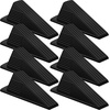 image:imageFrienda 4 Pcs Heavy Duty Rubber Door Stops Wedge StackableBlue  Jumbo 2 Tall TPR Wedge for Carpet Hardwood Concrete Tile Nonslip Stopper Design Stackable for Hotels Homes OfficesBlack