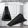 image:imageFrienda 4 Pcs Heavy Duty Rubber Door Stops Wedge StackableBlue  Jumbo 2 Tall TPR Wedge for Carpet Hardwood Concrete Tile Nonslip Stopper Design Stackable for Hotels Homes OfficesBlack