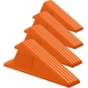 image:imageFrienda 4 Pcs Heavy Duty Rubber Door Stops Wedge StackableBlue  Jumbo 2 Tall TPR Wedge for Carpet Hardwood Concrete Tile Nonslip Stopper Design Stackable for Hotels Homes OfficesOrange