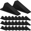 image:imageFrienda 4 Pcs Heavy Duty Rubber Door Stops Wedge StackableBlue  Jumbo 2 Tall TPR Wedge for Carpet Hardwood Concrete Tile Nonslip Stopper Design Stackable for Hotels Homes OfficesBlack