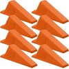 image:imageFrienda 4 Pcs Heavy Duty Rubber Door Stops Wedge StackableBlue  Jumbo 2 Tall TPR Wedge for Carpet Hardwood Concrete Tile Nonslip Stopper Design Stackable for Hotels Homes OfficesOrange