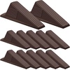 image:imageFrienda 4 Pcs Heavy Duty Rubber Door Stops Wedge StackableBlue  Jumbo 2 Tall TPR Wedge for Carpet Hardwood Concrete Tile Nonslip Stopper Design Stackable for Hotels Homes OfficesCoffee