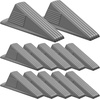 image:imageFrienda 4 Pcs Heavy Duty Rubber Door Stops Wedge StackableBlue  Jumbo 2 Tall TPR Wedge for Carpet Hardwood Concrete Tile Nonslip Stopper Design Stackable for Hotels Homes OfficesGray