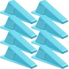 image:imageFrienda 4 Pcs Heavy Duty Rubber Door Stops Wedge StackableBlue  Jumbo 2 Tall TPR Wedge for Carpet Hardwood Concrete Tile Nonslip Stopper Design Stackable for Hotels Homes OfficesBlue