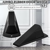 image:imageFrienda 4 Pcs Heavy Duty Rubber Door Stops Wedge StackableBlue  Jumbo 2 Tall TPR Wedge for Carpet Hardwood Concrete Tile Nonslip Stopper Design Stackable for Hotels Homes OfficesBlack