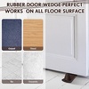 image:imageFrienda 4 Pcs Heavy Duty Rubber Door Stops Wedge StackableBlue  Jumbo 2 Tall TPR Wedge for Carpet Hardwood Concrete Tile Nonslip Stopper Design Stackable for Hotels Homes OfficesCoffee