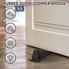 image:imageFrienda 4 Pcs Heavy Duty Rubber Door Stops Wedge StackableBlue  Jumbo 2 Tall TPR Wedge for Carpet Hardwood Concrete Tile Nonslip Stopper Design Stackable for Hotels Homes OfficesCoffee