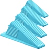 image:imageFrienda 4 Pcs Heavy Duty Rubber Door Stops Wedge StackableBlue  Jumbo 2 Tall TPR Wedge for Carpet Hardwood Concrete Tile Nonslip Stopper Design Stackable for Hotels Homes OfficesBlue