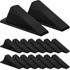 image:imageFrienda 4 Pcs Heavy Duty Rubber Door Stops Wedge StackableBlue  Jumbo 2 Tall TPR Wedge for Carpet Hardwood Concrete Tile Nonslip Stopper Design Stackable for Hotels Homes OfficesBlack