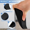 image:imageFrienda 4 Pcs Heavy Duty Rubber Door Stops Wedge StackableBlue  Jumbo 2 Tall TPR Wedge for Carpet Hardwood Concrete Tile Nonslip Stopper Design Stackable for Hotels Homes OfficesBlack