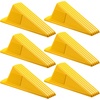 image:imageFrienda 4 Pcs Heavy Duty Rubber Door Stops Wedge StackableBlue  Jumbo 2 Tall TPR Wedge for Carpet Hardwood Concrete Tile Nonslip Stopper Design Stackable for Hotels Homes OfficesYellow
