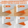 image:imageFrienda 4 Pcs Heavy Duty Rubber Door Stops Wedge StackableBlue  Jumbo 2 Tall TPR Wedge for Carpet Hardwood Concrete Tile Nonslip Stopper Design Stackable for Hotels Homes OfficesOrange