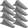 image:imageFrienda 4 Pcs Heavy Duty Rubber Door Stops Wedge StackableBlue  Jumbo 2 Tall TPR Wedge for Carpet Hardwood Concrete Tile Nonslip Stopper Design Stackable for Hotels Homes OfficesGray
