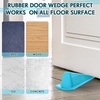 image:imageFrienda 4 Pcs Heavy Duty Rubber Door Stops Wedge StackableBlue  Jumbo 2 Tall TPR Wedge for Carpet Hardwood Concrete Tile Nonslip Stopper Design Stackable for Hotels Homes OfficesBlue