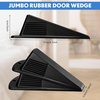 image:imageFrienda 4 Pcs Heavy Duty Rubber Door Stops Wedge StackableBlue  Jumbo 2 Tall TPR Wedge for Carpet Hardwood Concrete Tile Nonslip Stopper Design Stackable for Hotels Homes OfficesBlack