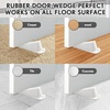 image:imageFrienda 4 Pcs Heavy Duty Rubber Door Stops Wedge StackableBlue  Jumbo 2 Tall TPR Wedge for Carpet Hardwood Concrete Tile Nonslip Stopper Design Stackable for Hotels Homes OfficesWhite