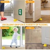image:imageFrienda 4 Pcs Heavy Duty Rubber Door Stops Wedge StackableBlue  Jumbo 2 Tall TPR Wedge for Carpet Hardwood Concrete Tile Nonslip Stopper Design Stackable for Hotels Homes OfficesYellow