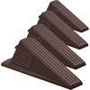 image:imageFrienda 4 Pcs Heavy Duty Rubber Door Stops Wedge StackableBlue  Jumbo 2 Tall TPR Wedge for Carpet Hardwood Concrete Tile Nonslip Stopper Design Stackable for Hotels Homes OfficesCoffee