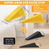 image:imageFrienda 4 Pcs Heavy Duty Rubber Door Stops Wedge StackableBlue  Jumbo 2 Tall TPR Wedge for Carpet Hardwood Concrete Tile Nonslip Stopper Design Stackable for Hotels Homes OfficesYellow