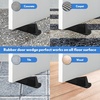image:imageFrienda 4 Pcs Heavy Duty Rubber Door Stops Wedge StackableBlue  Jumbo 2 Tall TPR Wedge for Carpet Hardwood Concrete Tile Nonslip Stopper Design Stackable for Hotels Homes OfficesBlack