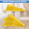image:imageFrienda 4 Pcs Heavy Duty Rubber Door Stops Wedge StackableBlue  Jumbo 2 Tall TPR Wedge for Carpet Hardwood Concrete Tile Nonslip Stopper Design Stackable for Hotels Homes OfficesYellow