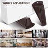 image:imageFrienda 4 Pcs Heavy Duty Rubber Door Stops Wedge StackableBlue  Jumbo 2 Tall TPR Wedge for Carpet Hardwood Concrete Tile Nonslip Stopper Design Stackable for Hotels Homes OfficesCoffee